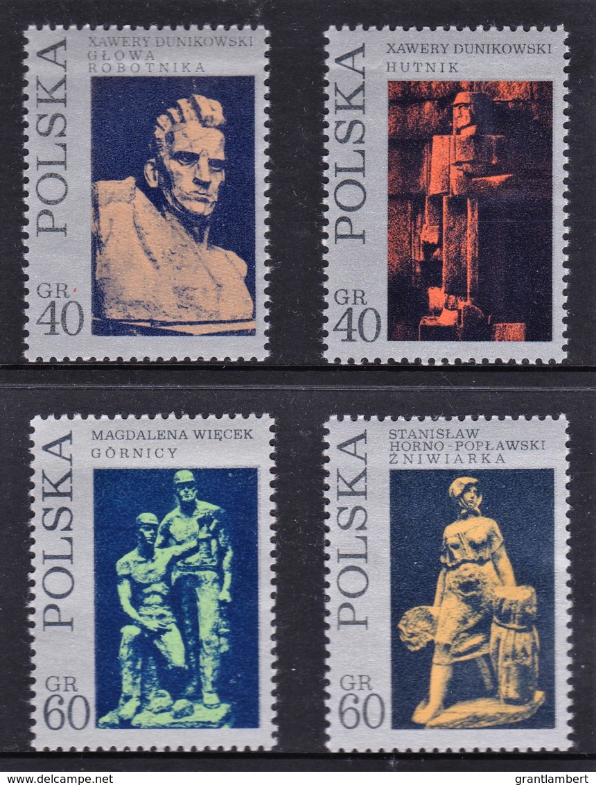 Poland 1971 Modern Sculpture Set Of 4 MNH - Unused Stamps