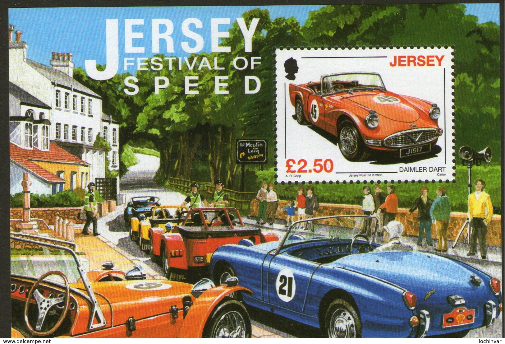 JERSEY, 2005 SPORTS CARS MINISHEET MNH - Jersey