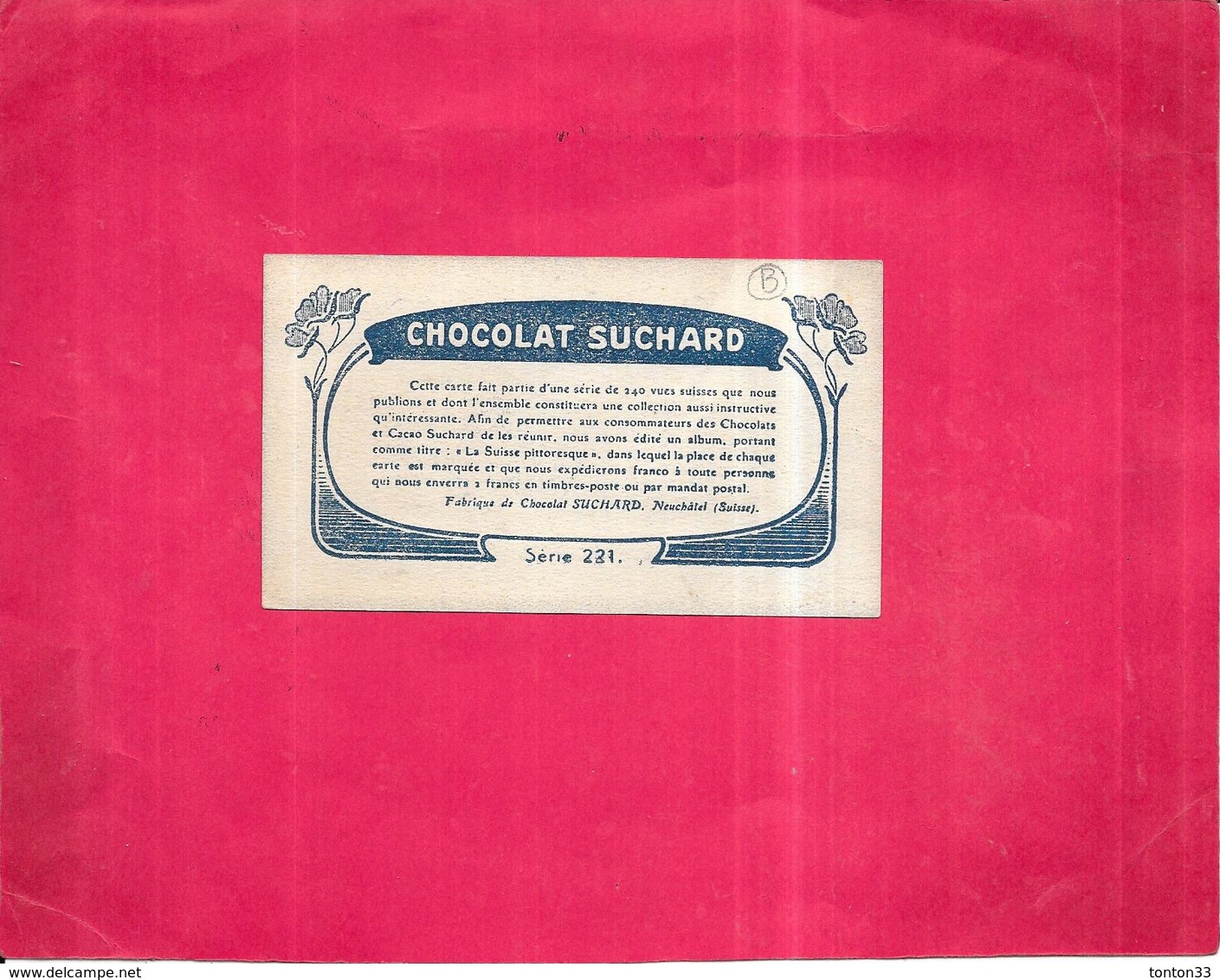 CHROMO MILKA SUCHARD - Costume Bernois - ROY1 - - Suchard