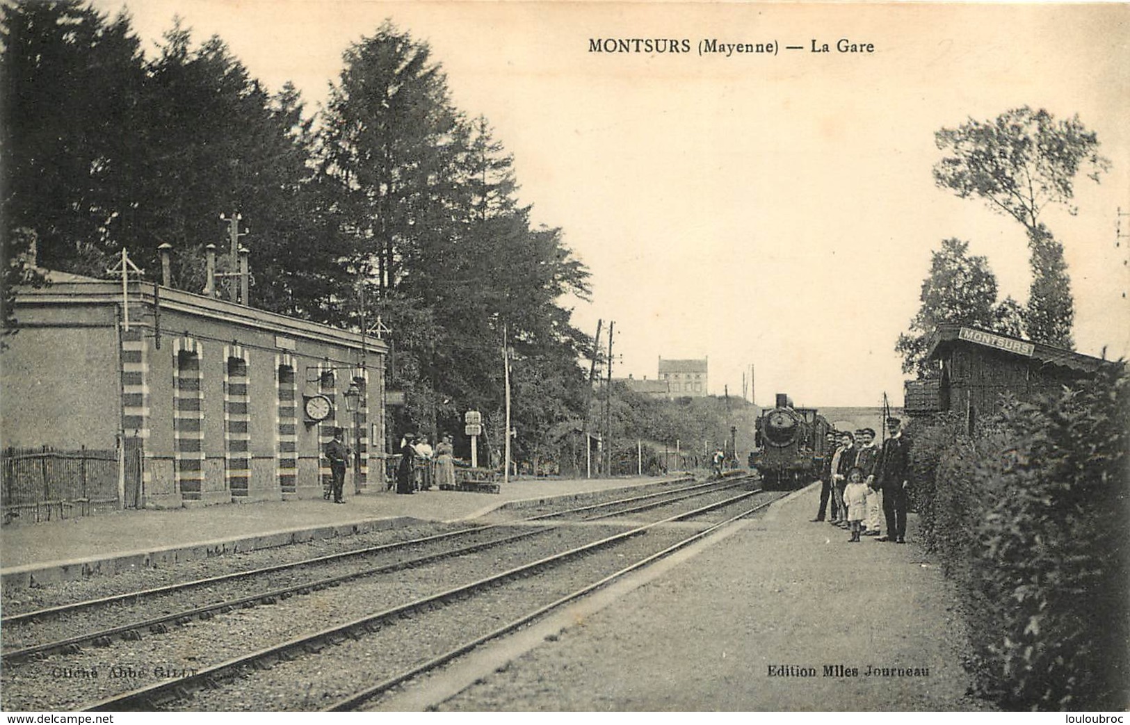 MONTSURS LA GARE AVEC LE TRAIN - Autres & Non Classés