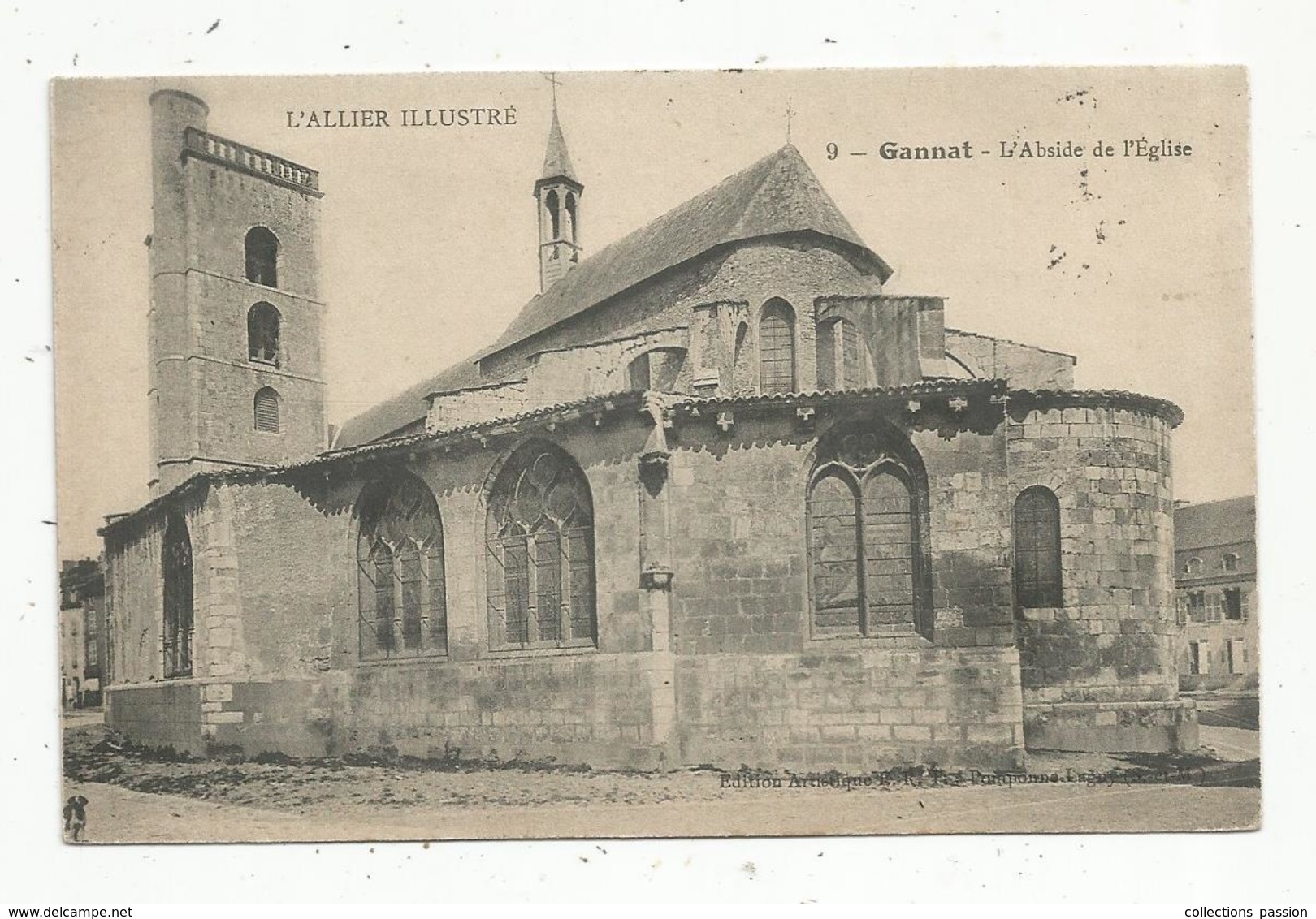 Cp,03 ,  GANNAT ,  L'abside De L'église ,  Voyagée  1909 - Autres & Non Classés