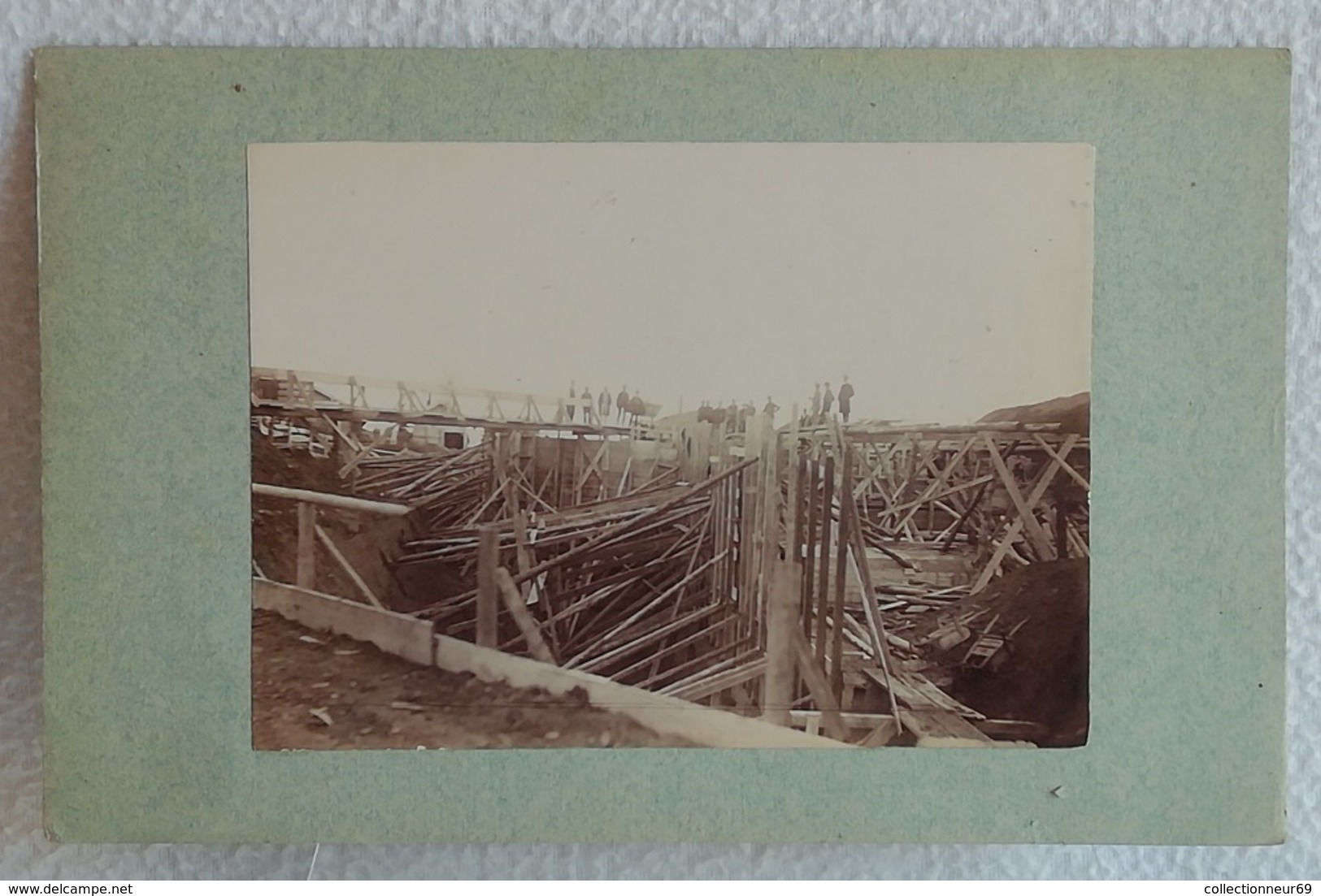 Ancienne Photo Du XIXème Construction Du Fort De CHAPOLY SAINT GENIS LES OULLIERES Ceinture Militaire Lyon (n°2) - Guerre, Militaire