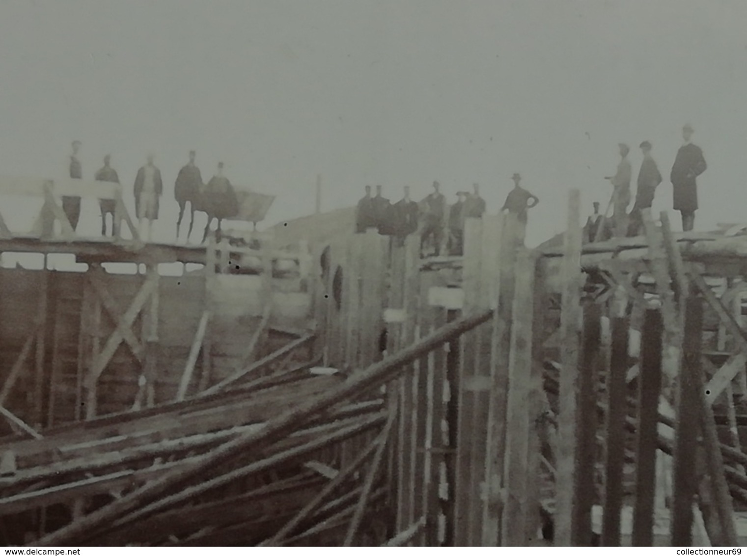 Ancienne Photo Du XIXème Construction Du Fort De CHAPOLY SAINT GENIS LES OULLIERES Ceinture Militaire Lyon (n°2) - Guerre, Militaire