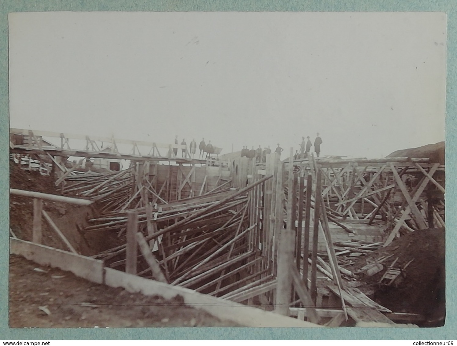 Ancienne photo du XIXème construction du Fort de CHAPOLY SAINT GENIS LES OULLIERES ceinture militaire Lyon (n°2)