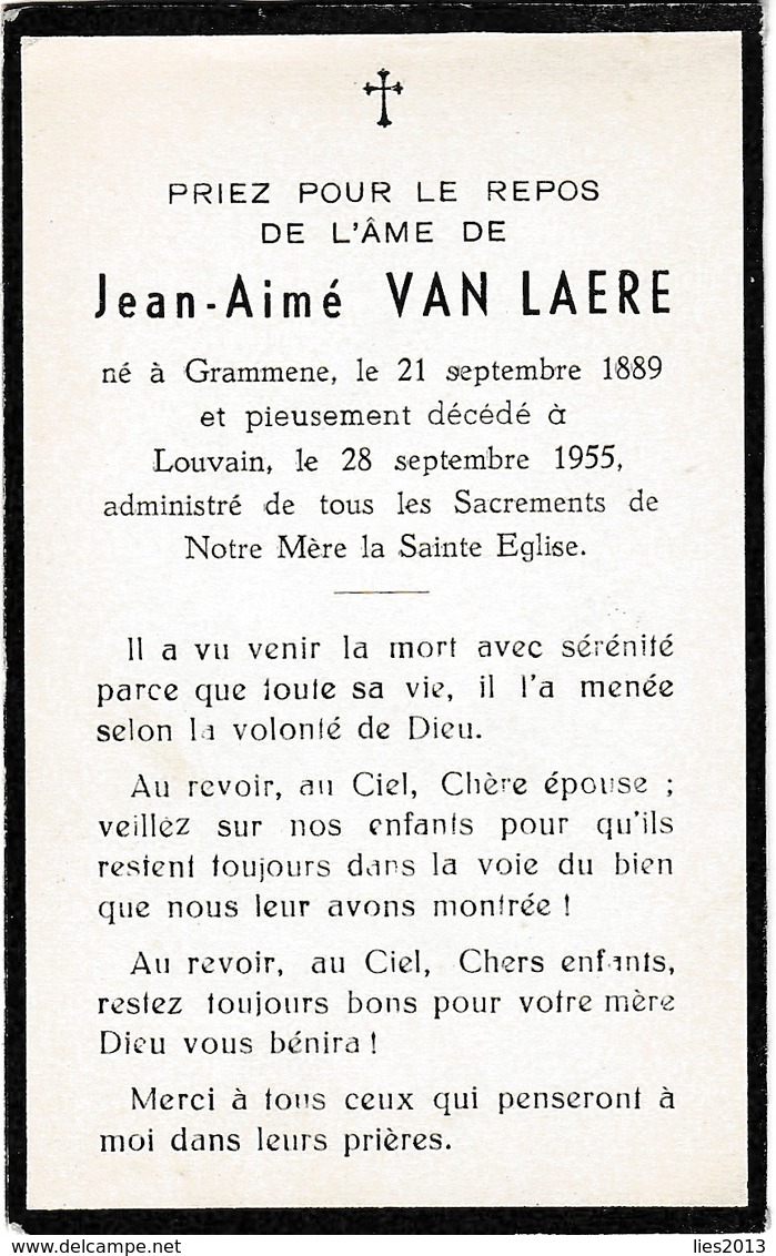 Grammene, Louvain, Jean Van Laere, - Images Religieuses