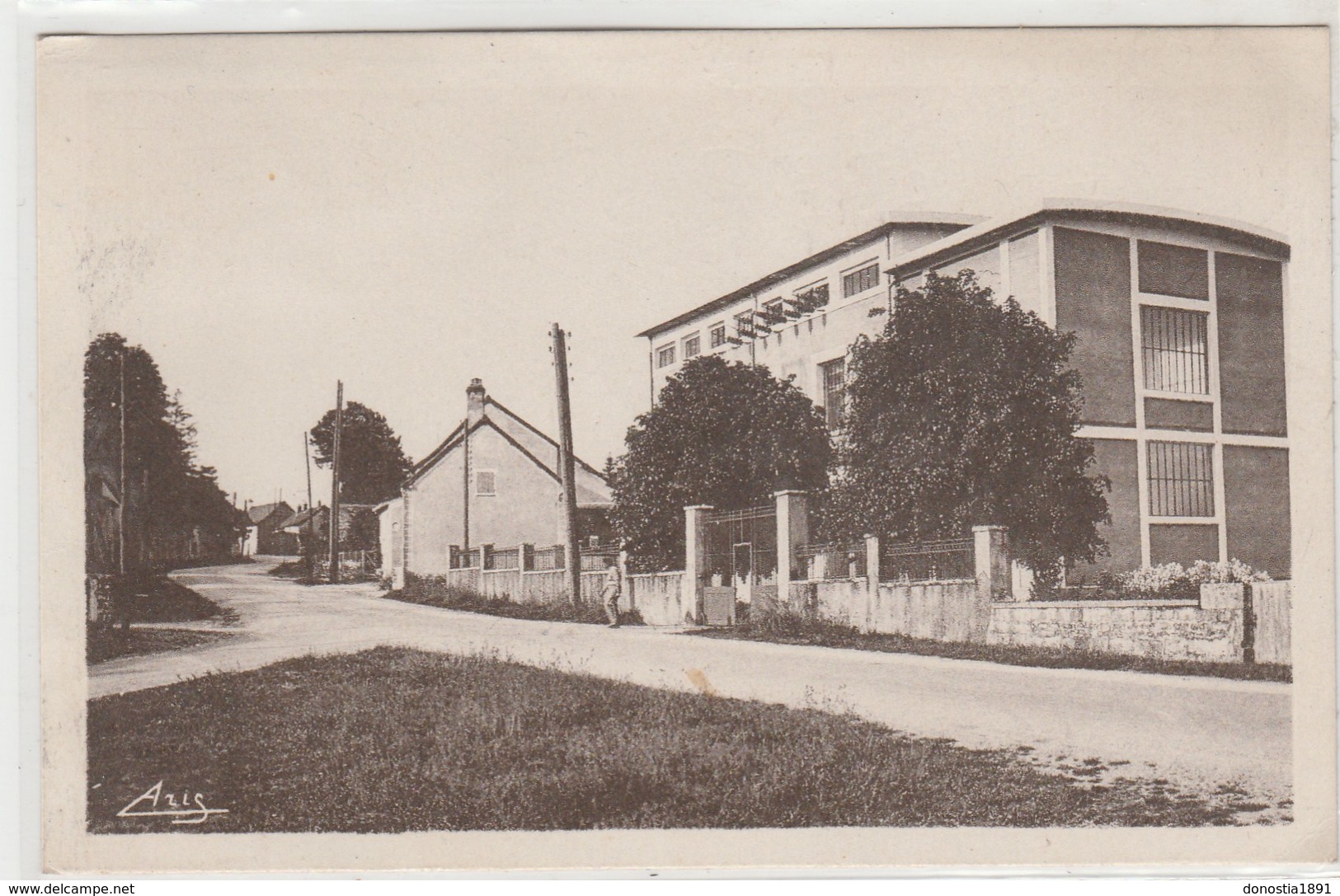 GERMOLLES - Le Poste électrique  - Timbrée 1955 + Timbre Taxe (10 F.) - Autres & Non Classés