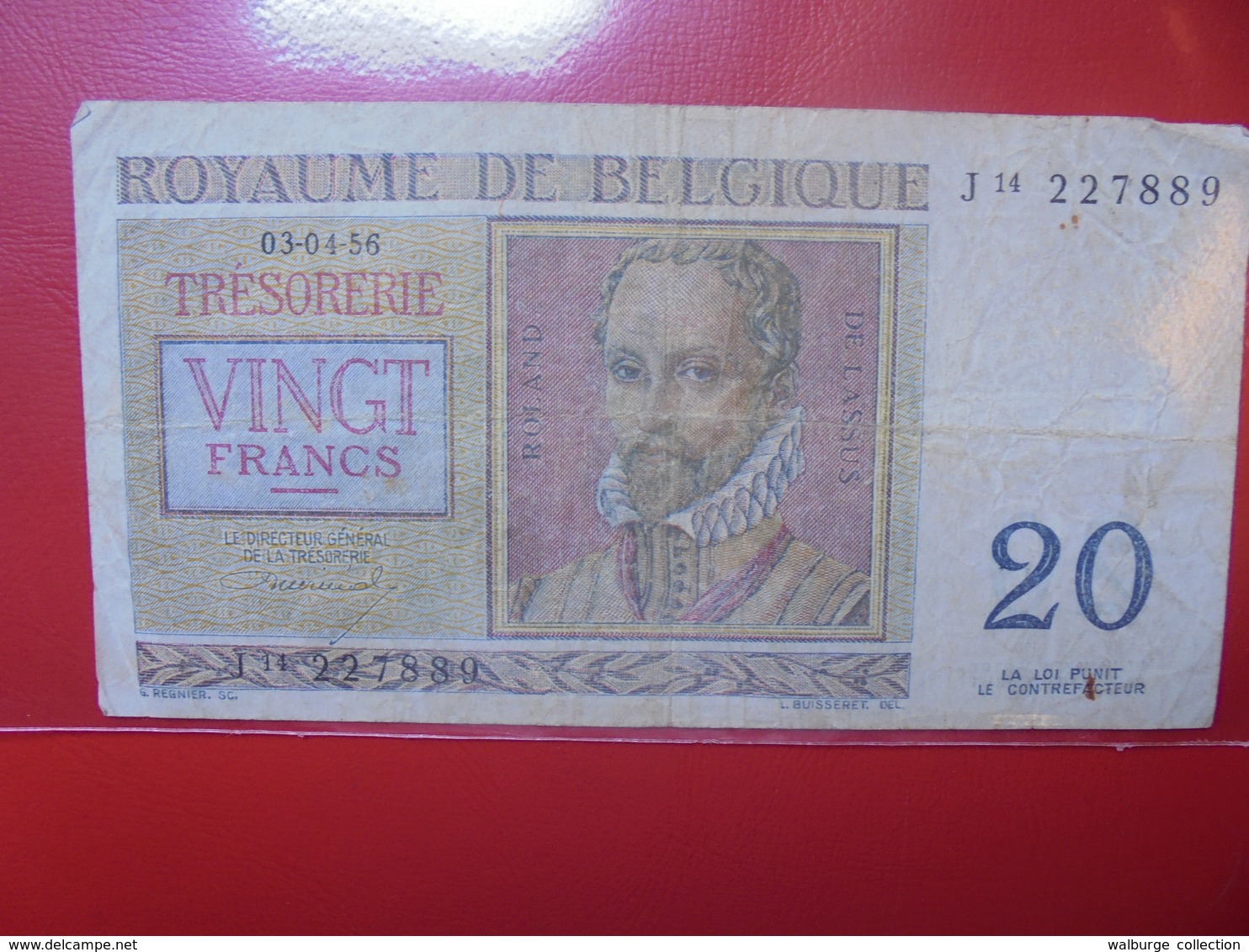 BELGIQUE 20 FRANCS 1956 CIRCULER (B.4) - 20 Francs