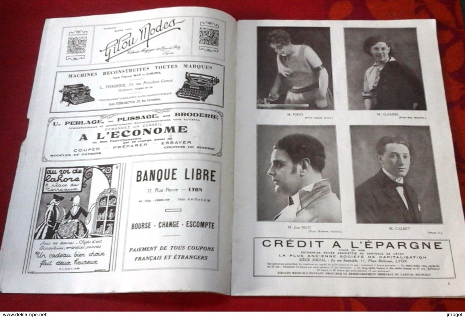 Programme Opéra Grand Théâtre Lyon Saison 1927-1928 Opéra "Manon" Jules Massenet M Claudel  Mme Yakowleva - Programs
