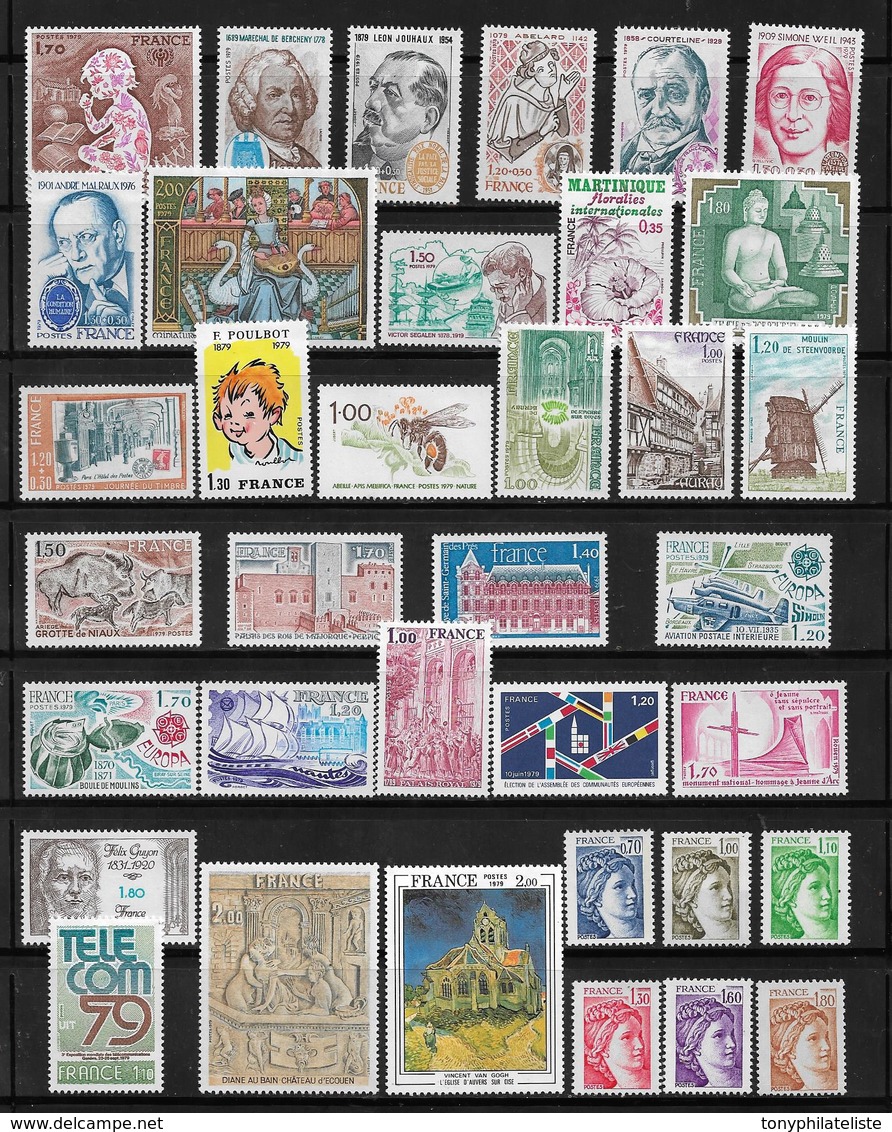 France Année 1979  N°2028 A 2072 (sauf N°2063)  1 Timbre Oblitéré - 1970-1979