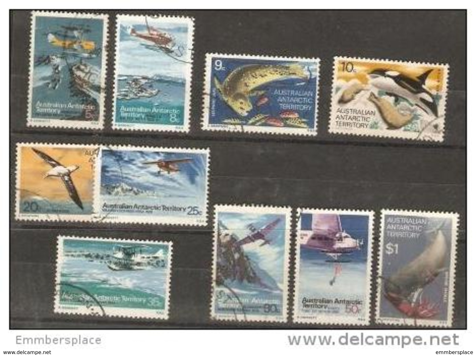 AAT - 1973 Antarctic Pictorials Used (10 Values) - Used Stamps
