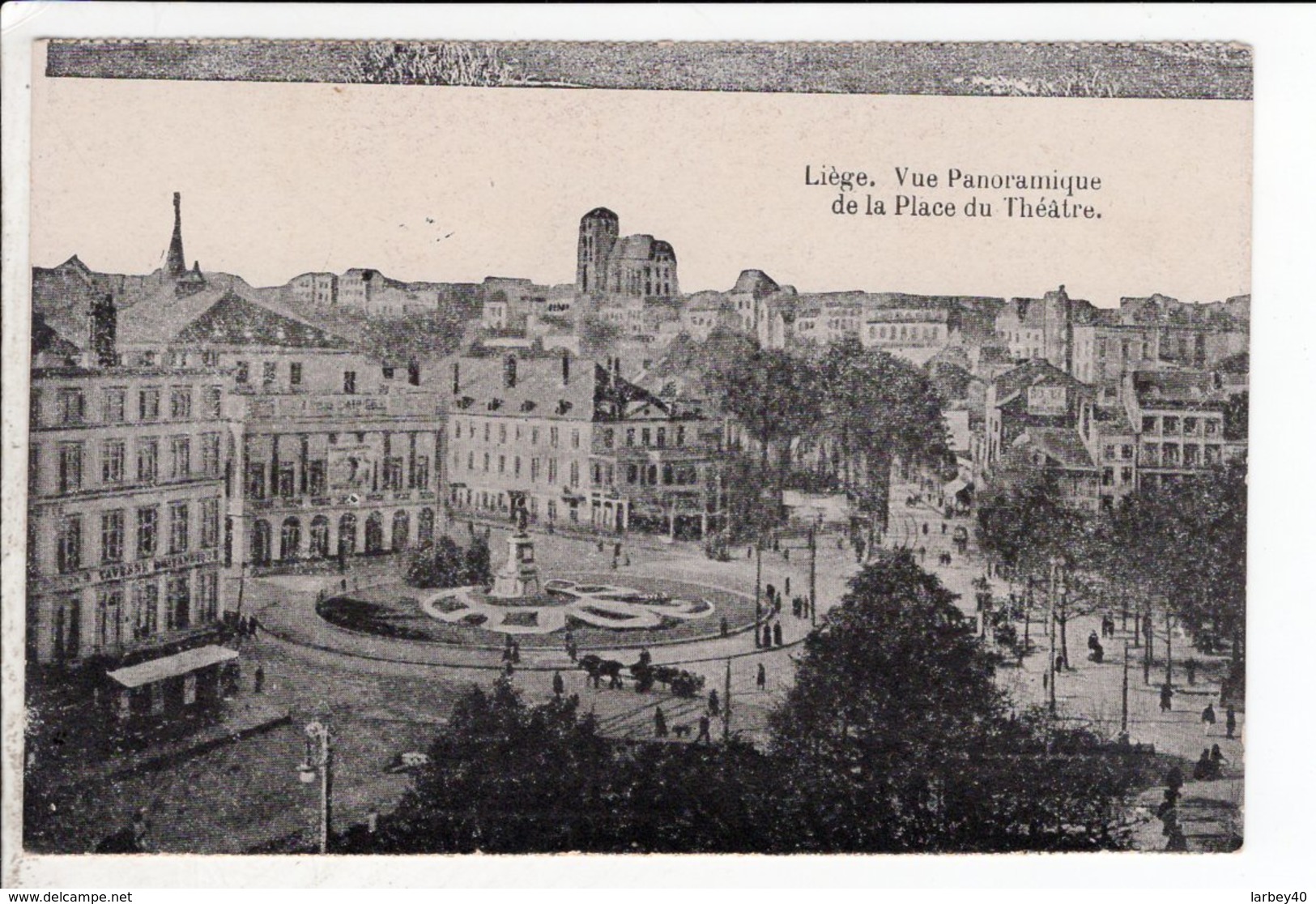 Cpa Liege Vue Panoramique De La Place Du Theatre - Liege