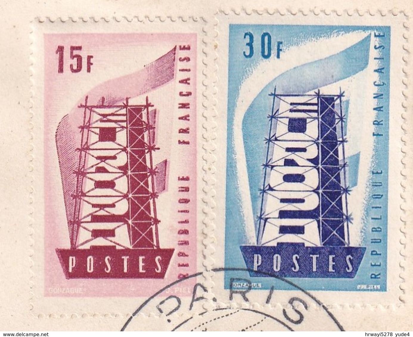 France 1956, FDC Europe. Cv 35 Euro. - 1956