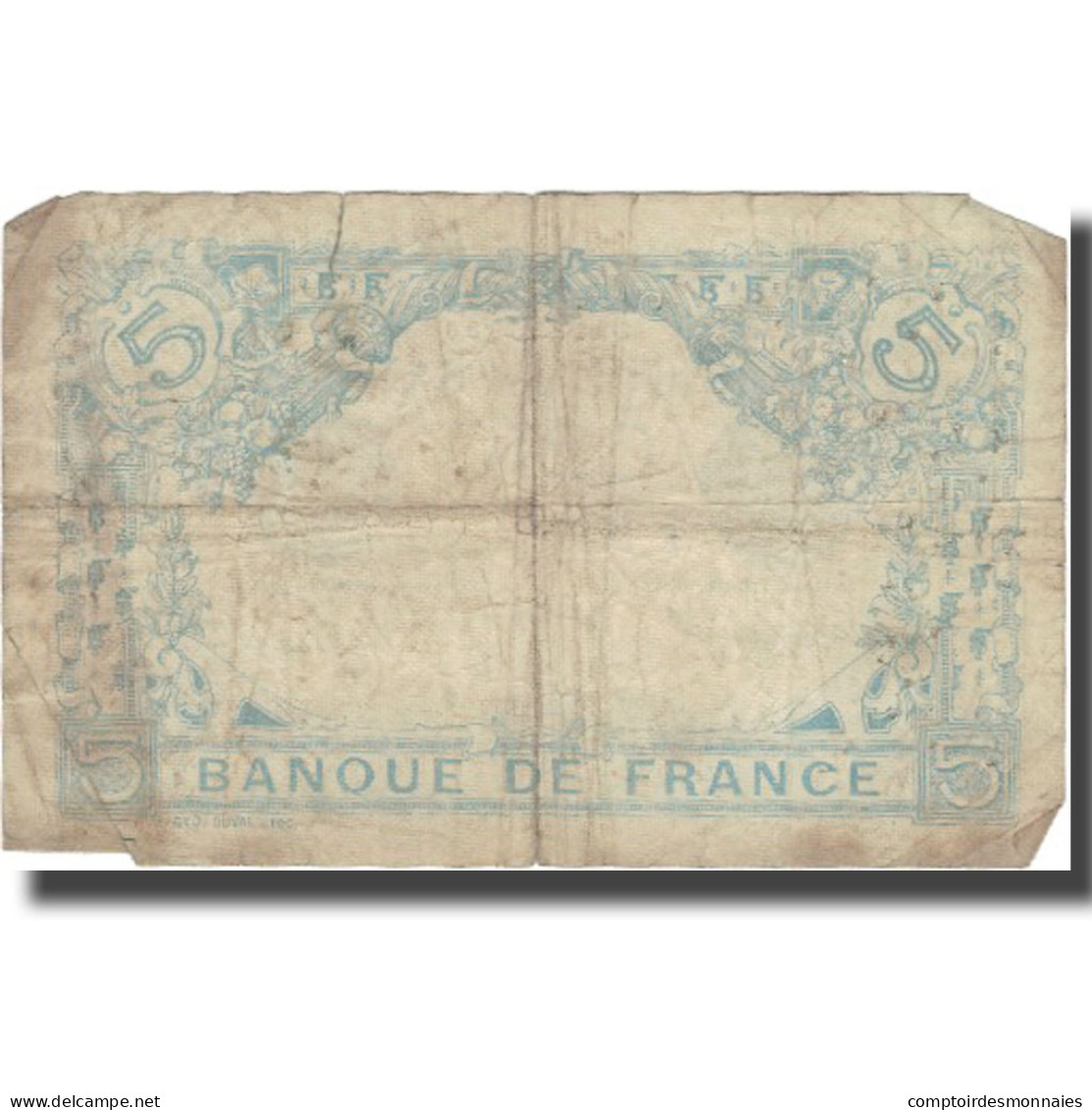 France, 5 Francs, Bleu, 1916, 1916-05-02, B, Fayette:2.39, KM:70 - 5 F 1912-1917 ''Bleu''