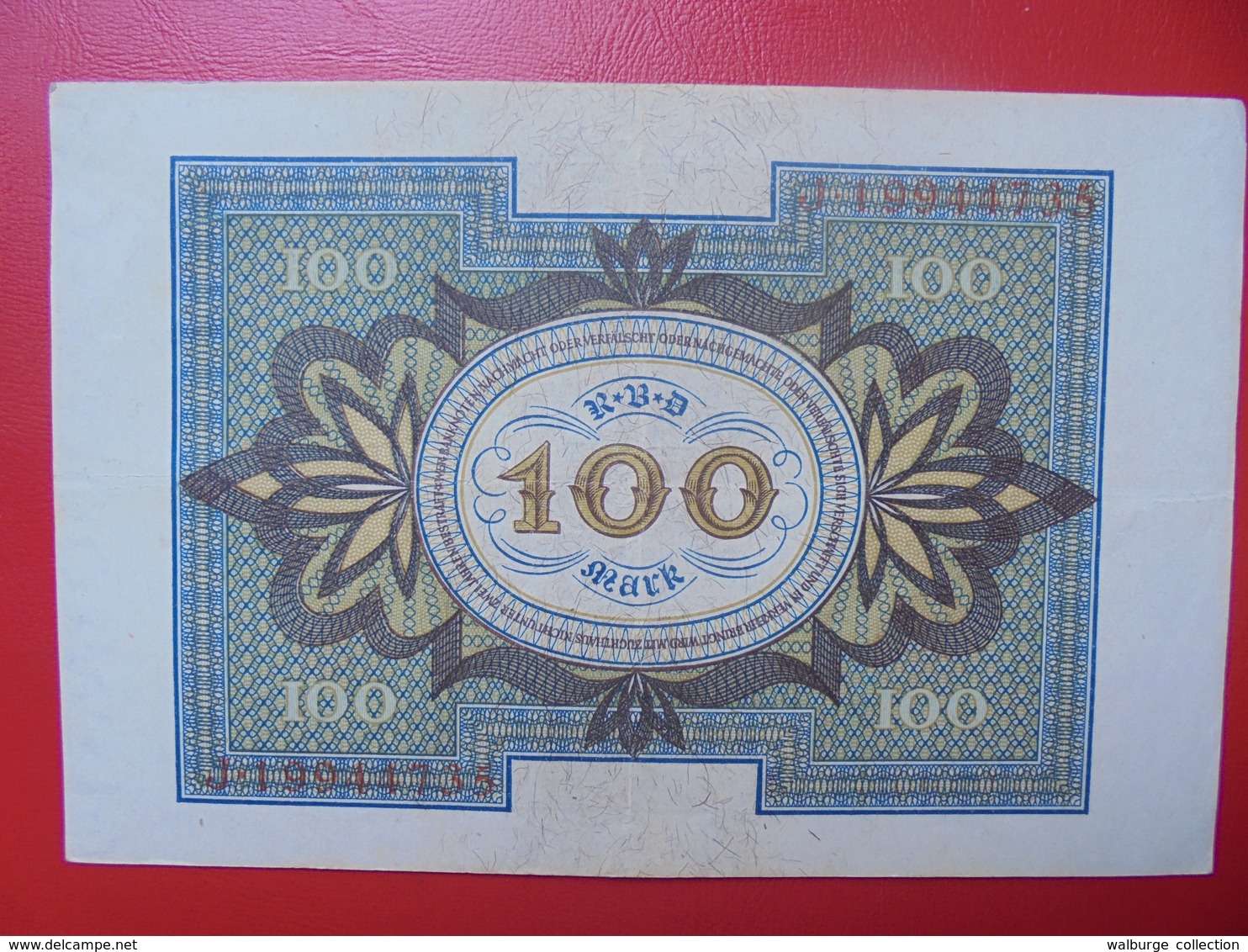 100 MARK 1920 ALPHABET :J CIRCULER (B.4) - 100 Mark