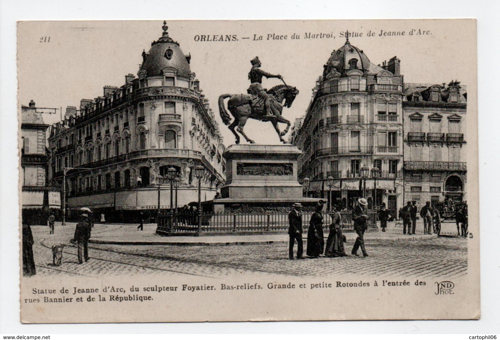 - CPA ORLEANS (45) - La Place Du Martroi 1918 (belle Animation) - Photo Neurdein 211 - - Orleans