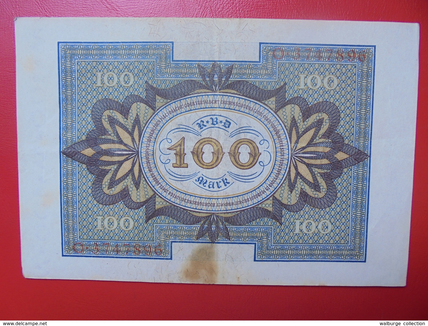 100 MARK 1920 ALPHABET :O CIRCULER (B.4) - 100 Mark
