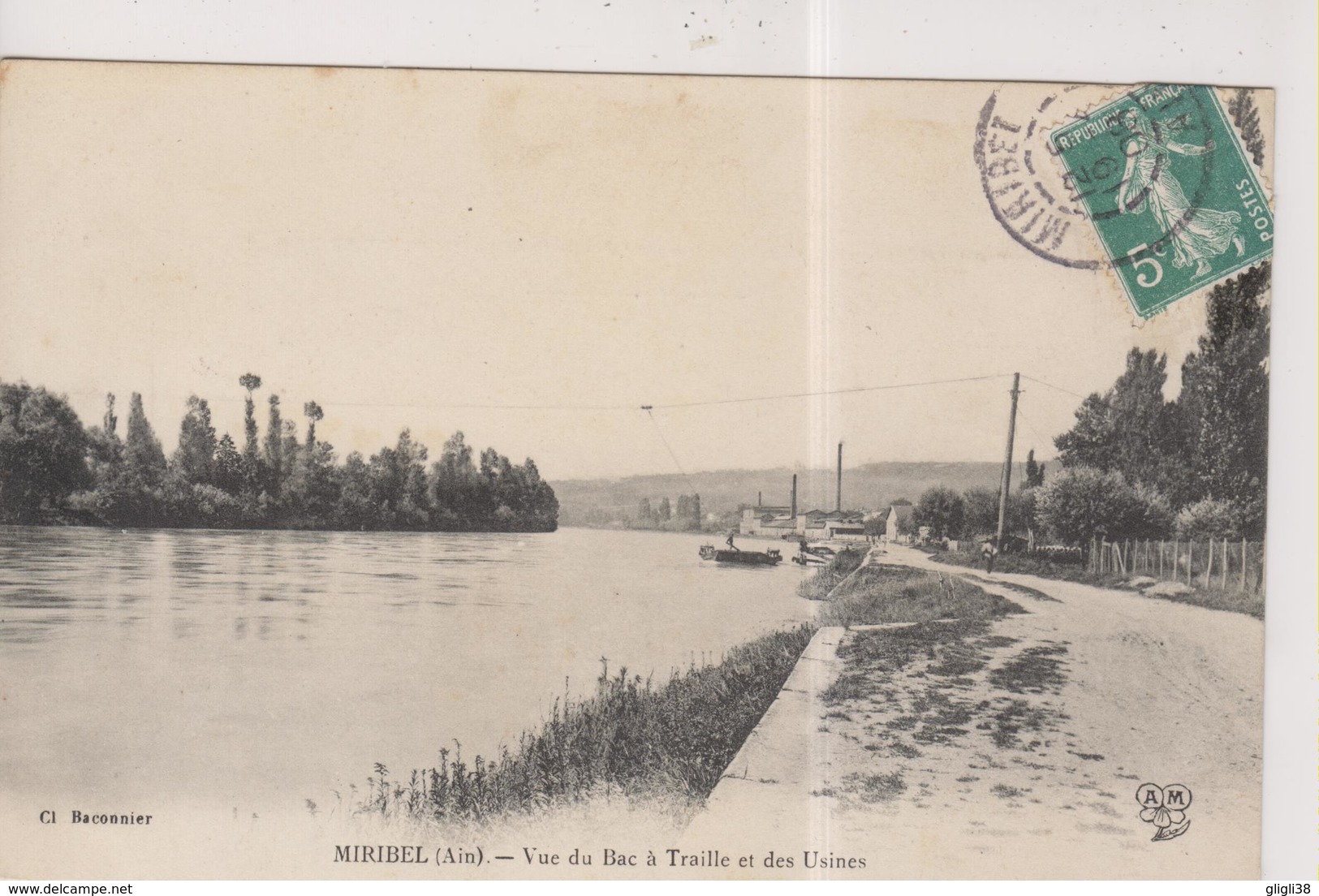 CPA-01-Ain- MIRIBEL- Vue Du Bac à Traille Et Des Usines- - Unclassified