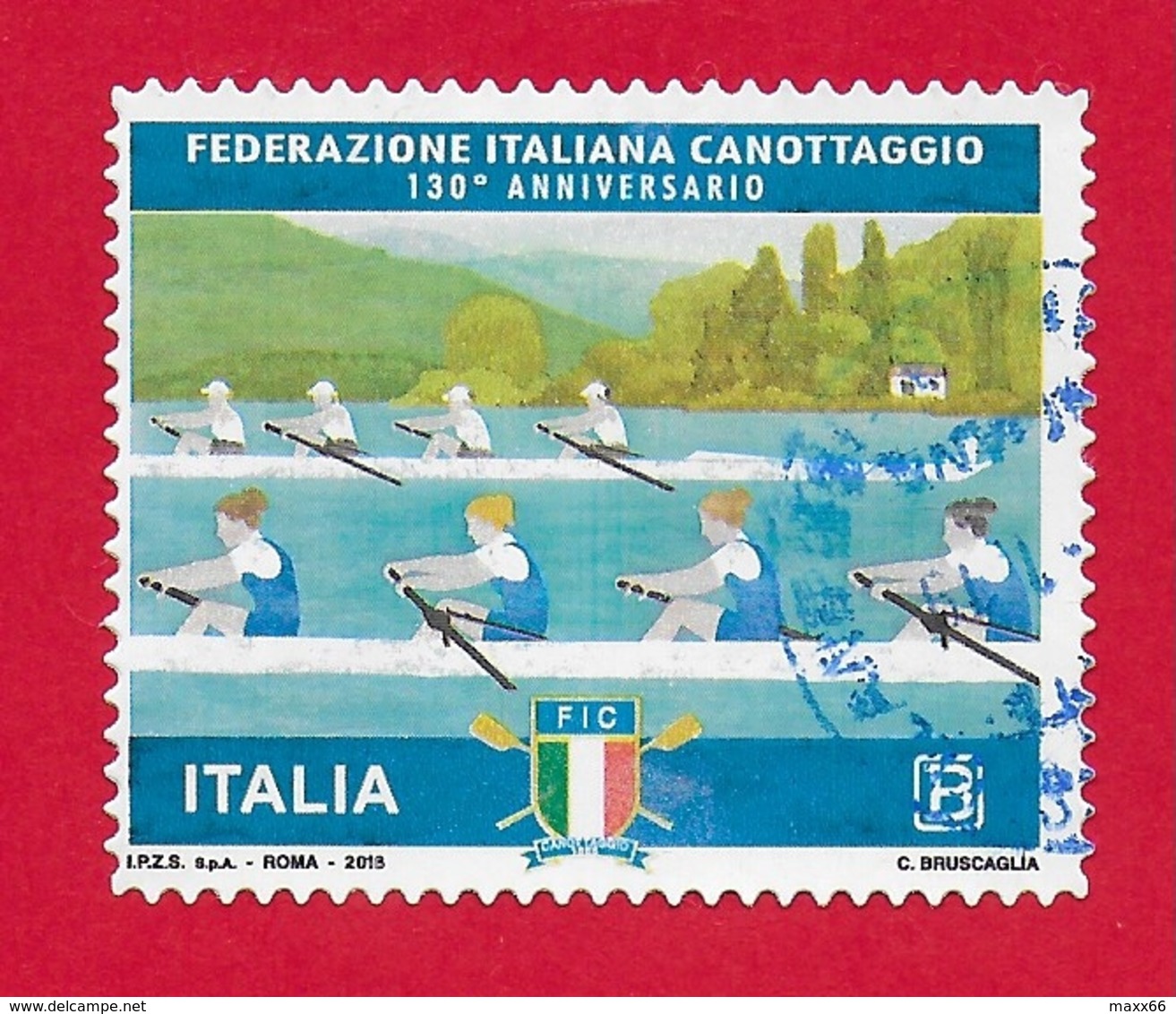 ITALIA REPUBBLICA USATO - 2018 - 130º Anniversario Fondazione Federazione Italiana Canottaggio - 1,10 € - B - S. ---- - 2011-20: Used