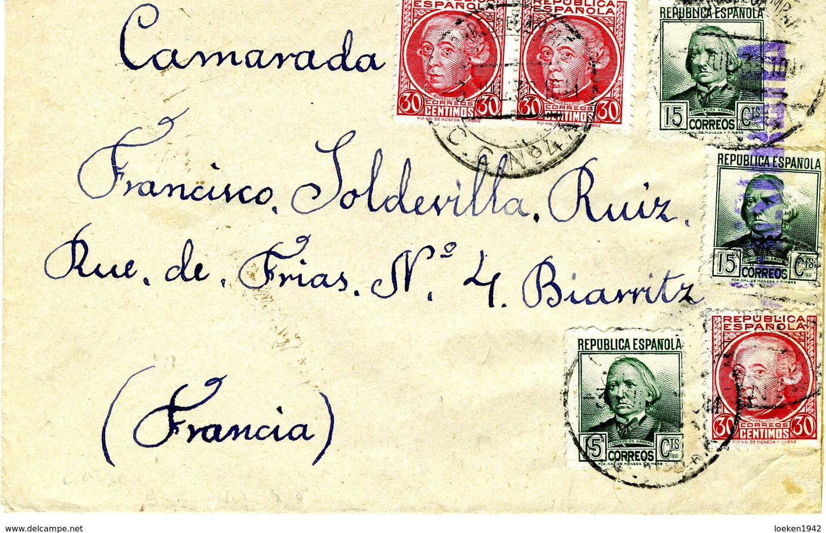 1938 SOBRE CORREO CAMPAÑA N°4  42 BATALLON FORTIFICACIONES  EL508 - Cartas & Documentos