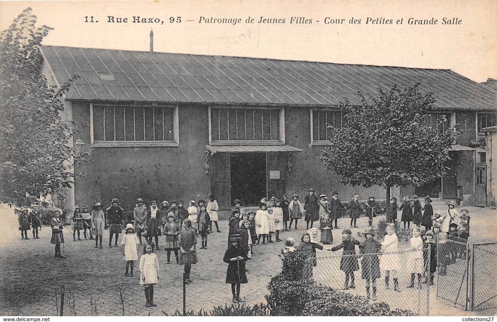 75019-PARIS- RUE HAXO PATRONAGE DE JEUNES FILLES- COUR DES PETITES ET GRANDE SALLE - Arrondissement: 19