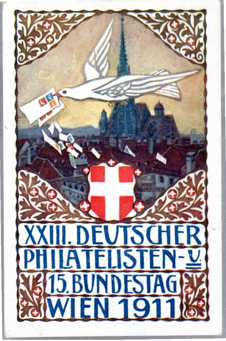 1911 - CARTE OFFICIELLE - RENCONTRE DES PHILATELISTES DE LANGUE ALLEMANDE - - Sonstige & Ohne Zuordnung