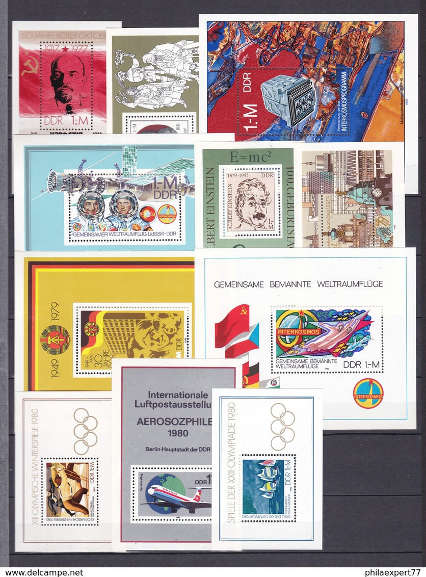 DDR - 1977/80 - Block - Sammlung - Postfrisch - 28 Euro - Ungebraucht