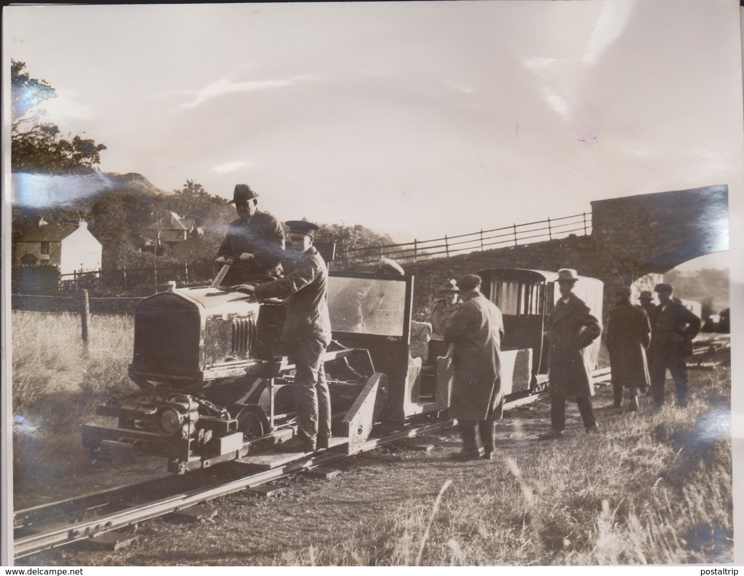 WORLD SMALLEST RAILWAY FLOOD GANGE RAILWAY ESKADE VALLEY CUMBERLAND 21*17CM Fonds Victor FORBIN 1864-1947 - Trenes