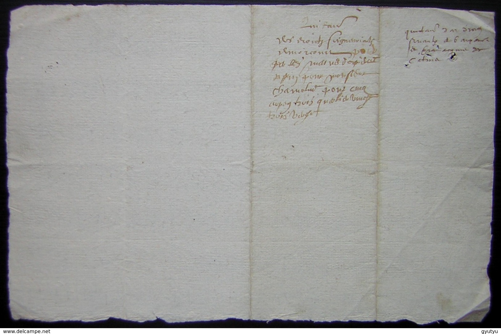 1606 Crespy (Crépy En Valois Oise) Reçu Signé Par Lhommé Procureur Au Siège Du Baillage De Crespy - Manuscripts