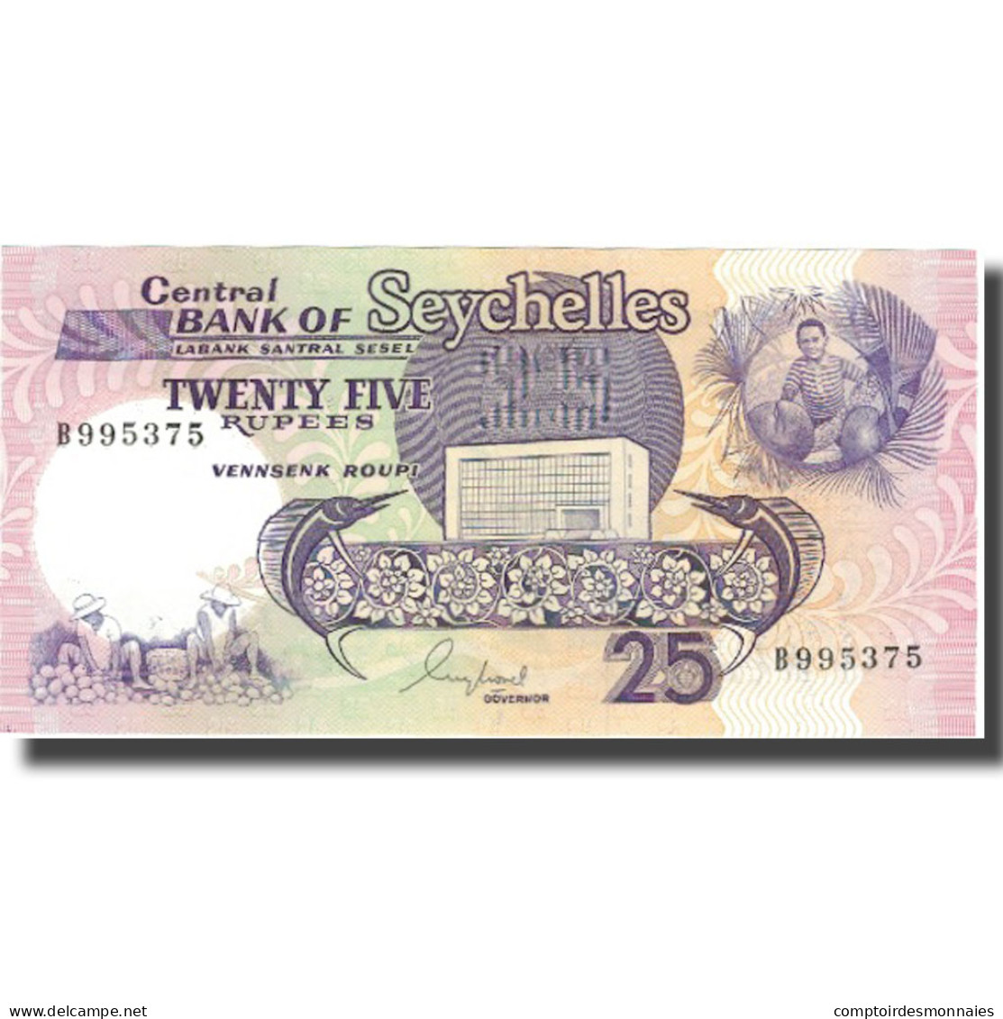 Billet, Seychelles, 25 Rupees, Undated (1989), KM:33, NEUF - Seychellen