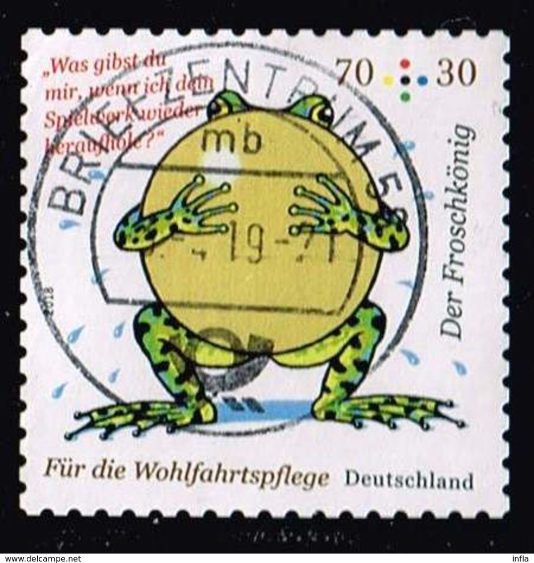 Bund 2018, Michel# 3364 O Der Froschkönig Selbstklebend, Self-adhesive - Used Stamps