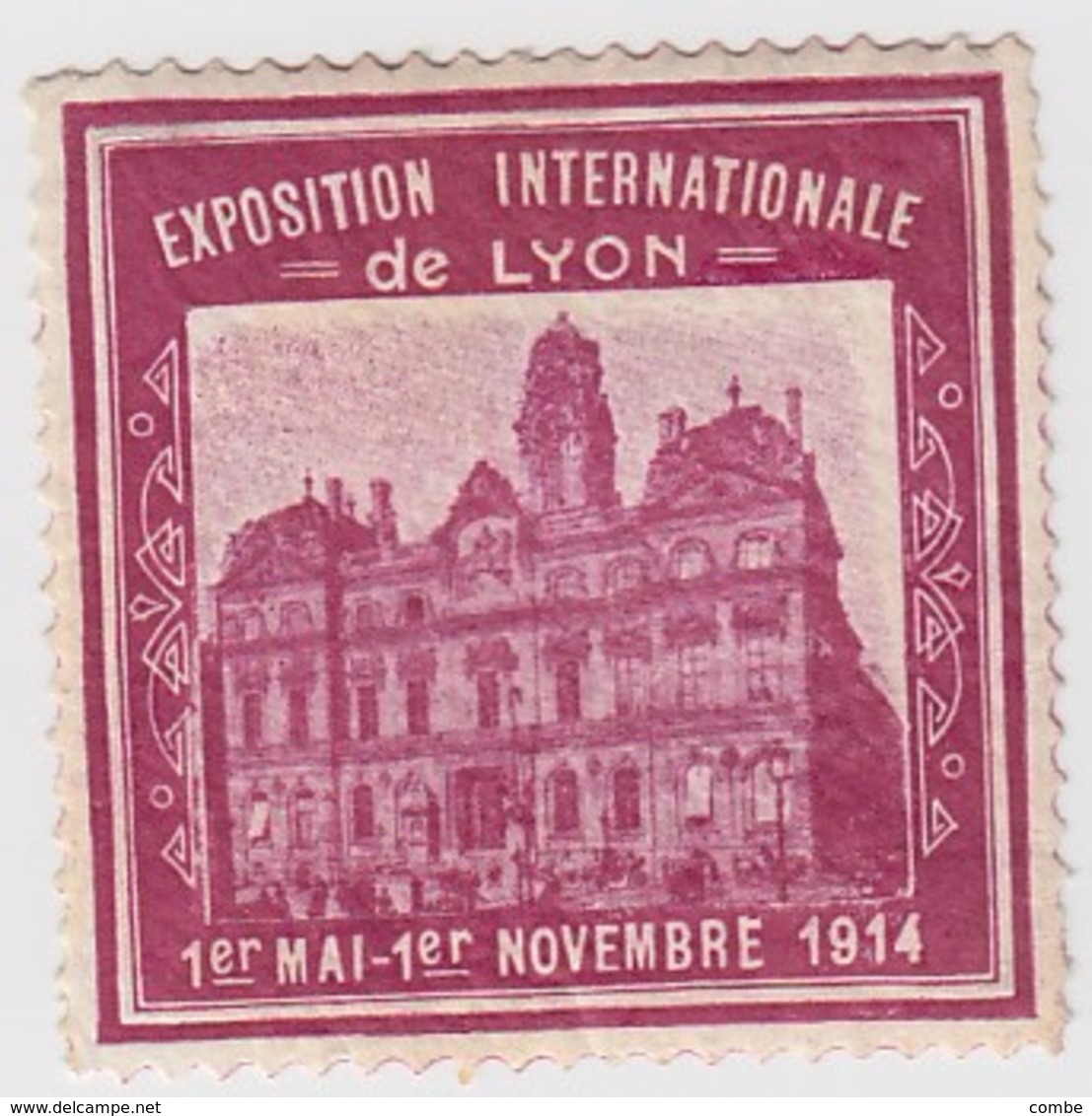 VIGNETTE EXPOSITION INTERNATIONALE  LYON 1914 - Altri & Non Classificati