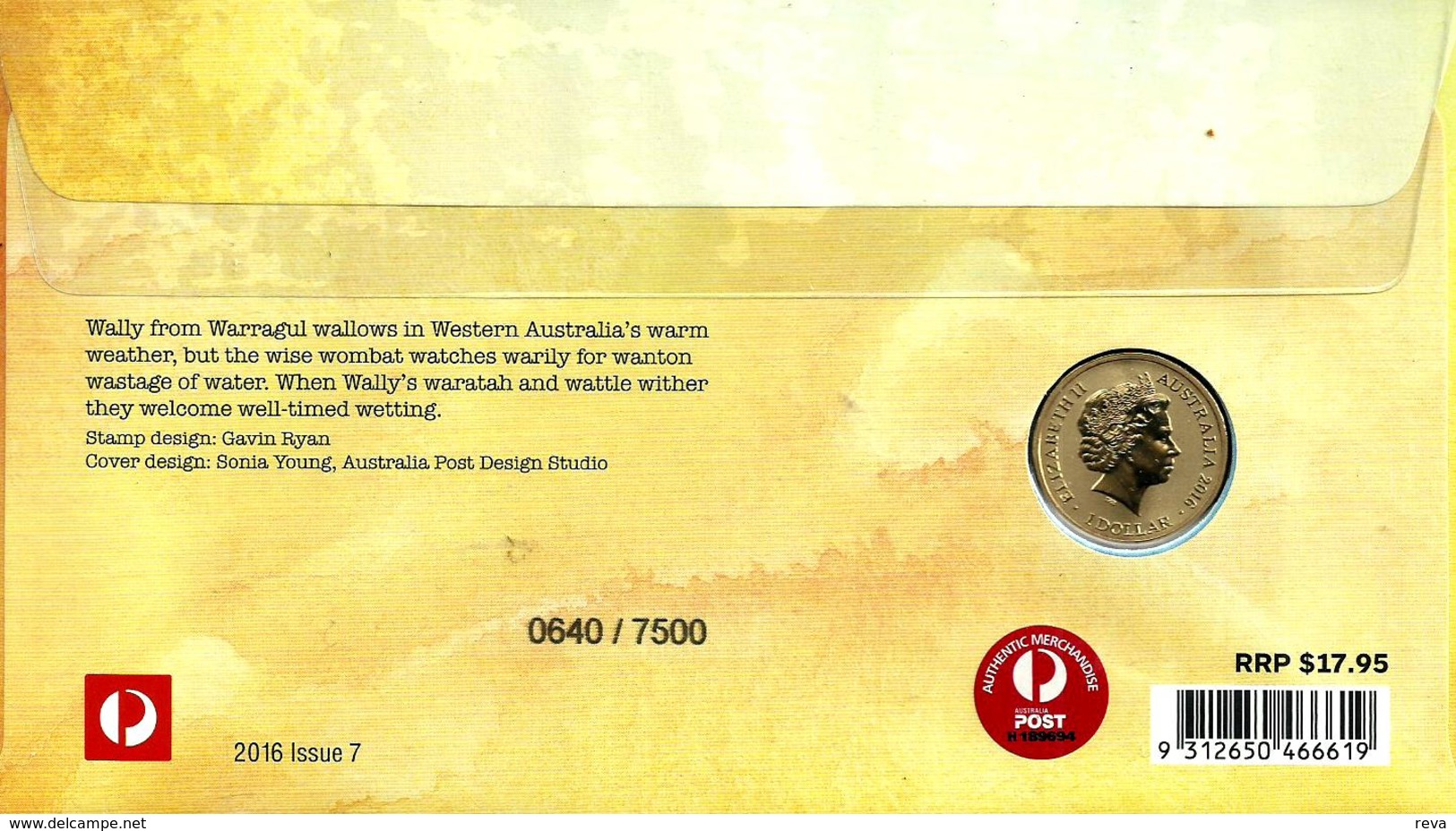 AUSTRALIA $1 WOMBAT ANIMAL ALPHABET W FRONT QEII HEAD 1 YEAR PNC 2016 UNC NOT RELEAS READ DESCRIPTION VERY CAREFULLY !!! - Dollar