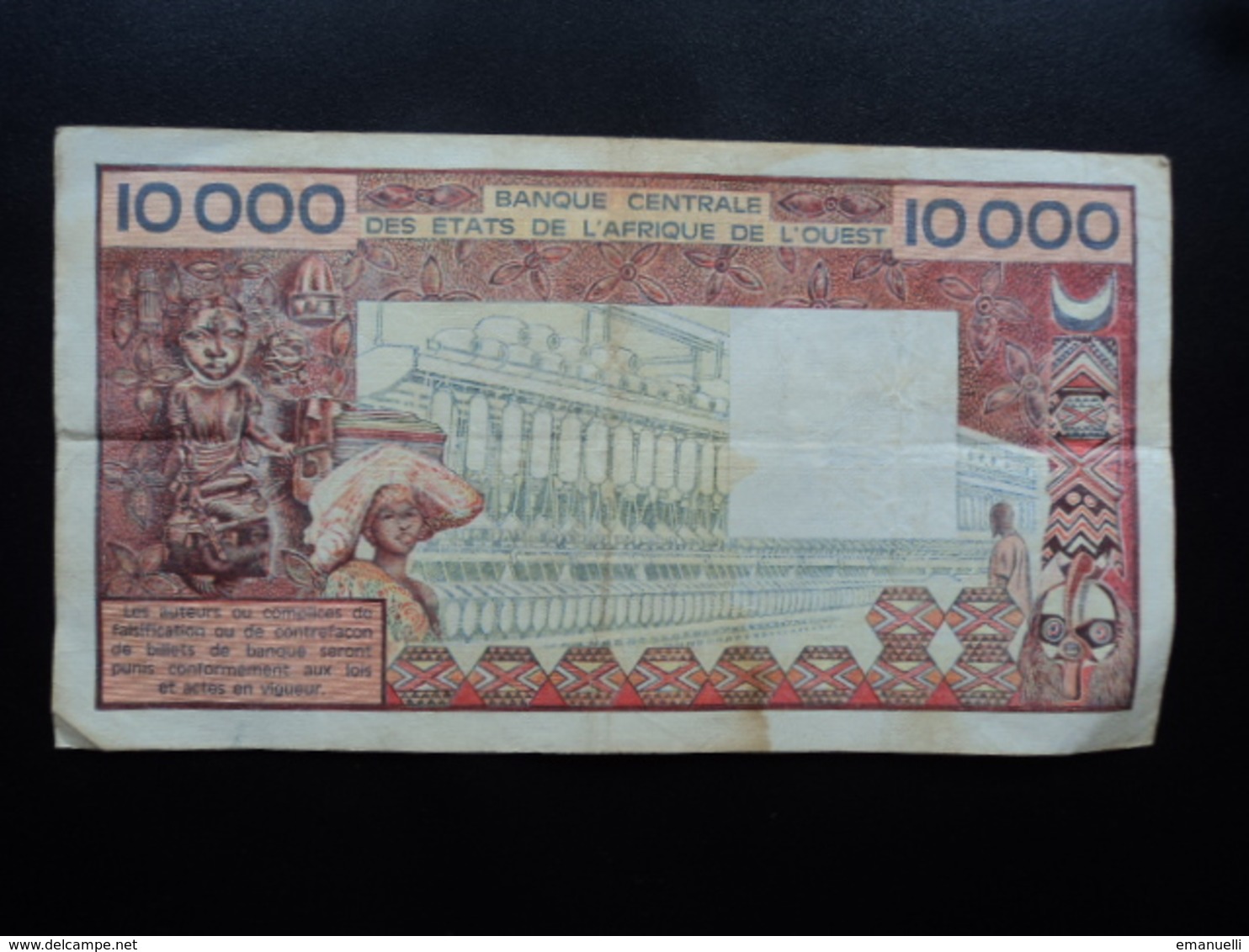 CÔTE D'IVOIRE : 10 000 FRANCS  ND Signature 12   P 109Ab    TTB - Ivoorkust