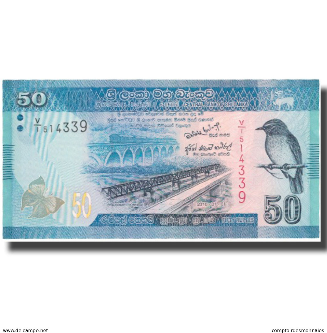 Billet, Sri Lanka, 50 Rupees, 2010, 2010-01-01, KM:124a, NEUF - Sri Lanka