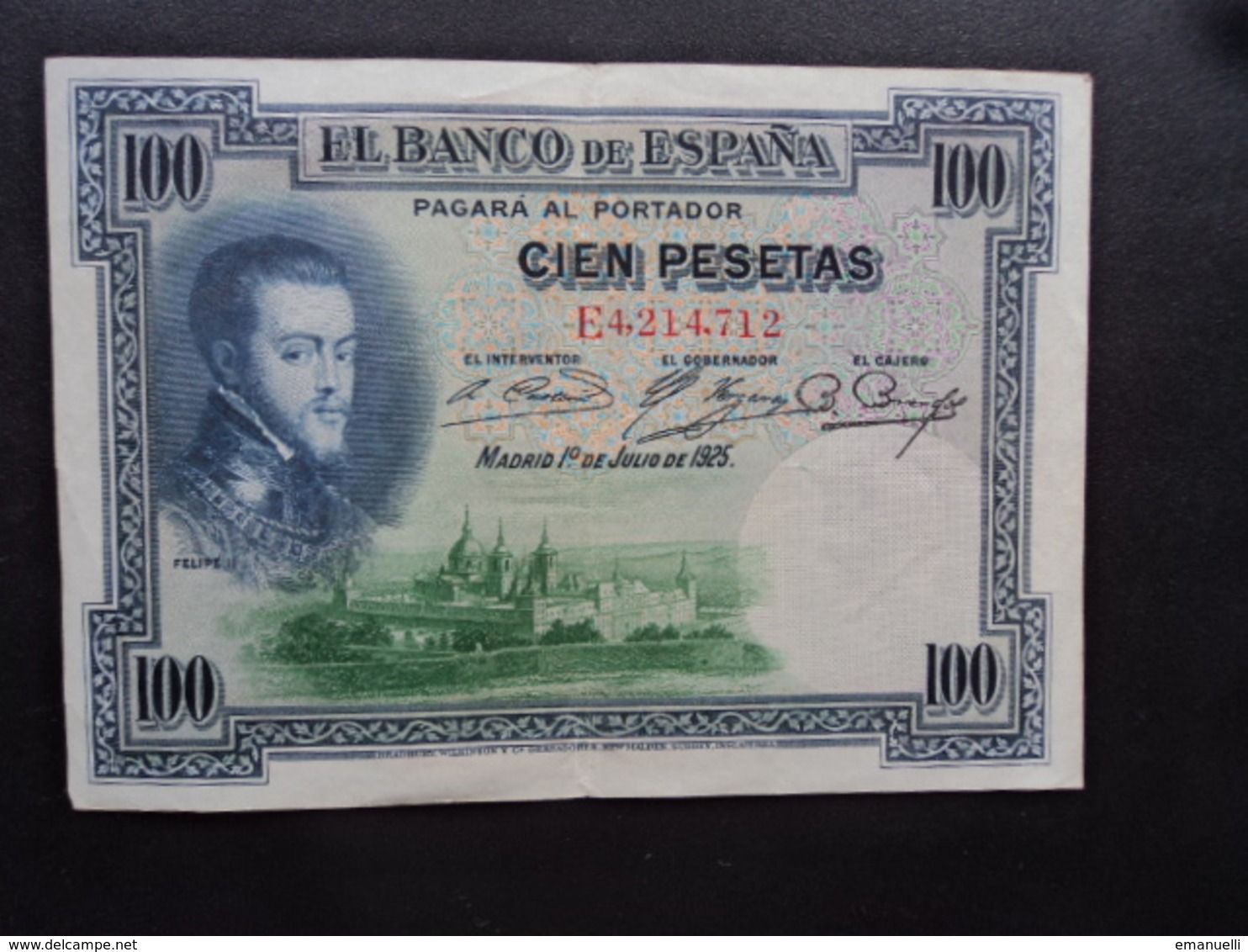 ESPAGNE : 100 PESETAS   1.7.1925   C.B. 60 / P 69c (1936)    TTB+ - 100 Pesetas