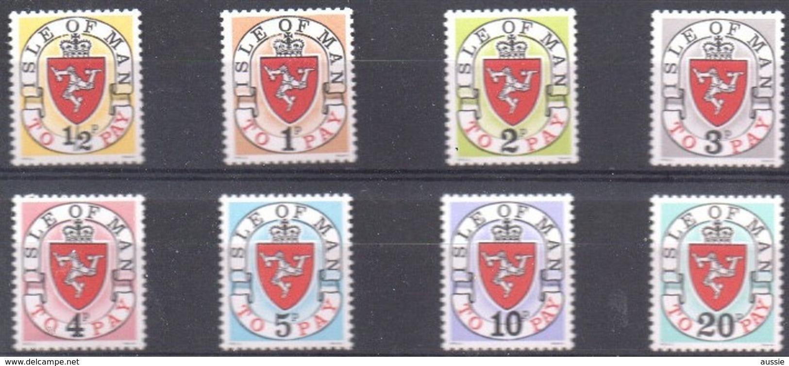 Île De Man  Millésime 1973 A Yvertnr. Timbres-taxe 9-16 *** MNH Cote 9 € - Man (Eiland)