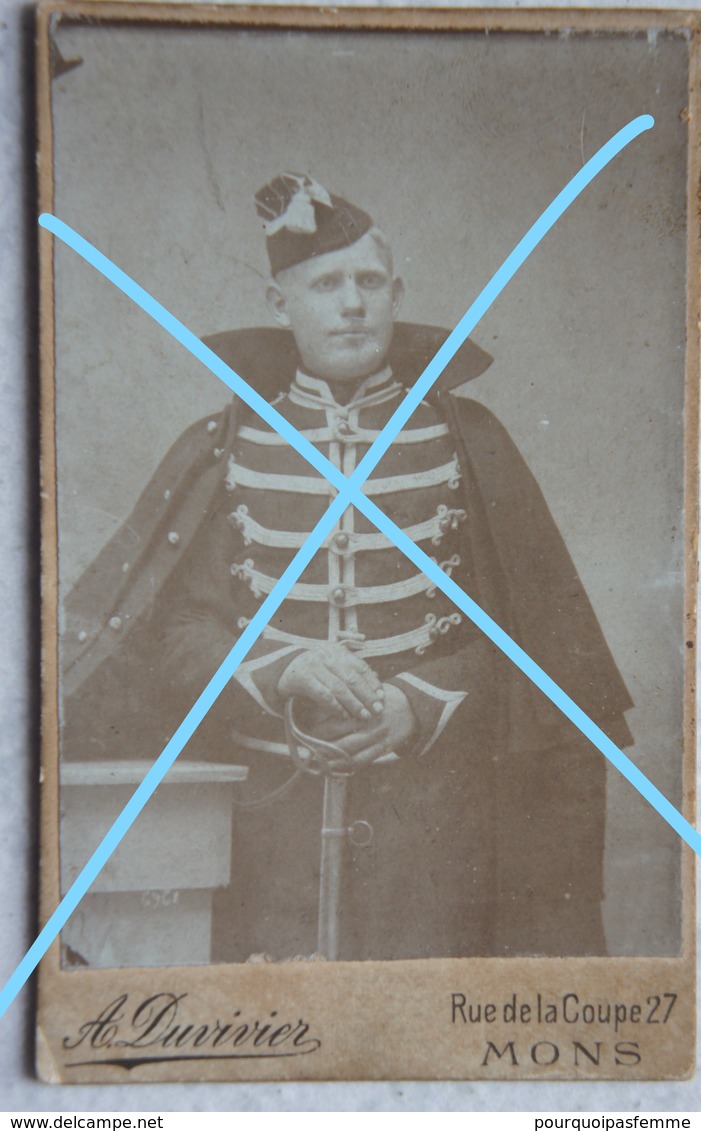 Photo ABL LANCIER Ou Chasseur à Cheval MONS Lansier ? Sabre Calot Pre 1914 Cavalerie Militaria Uniforme - Guerre, Militaire
