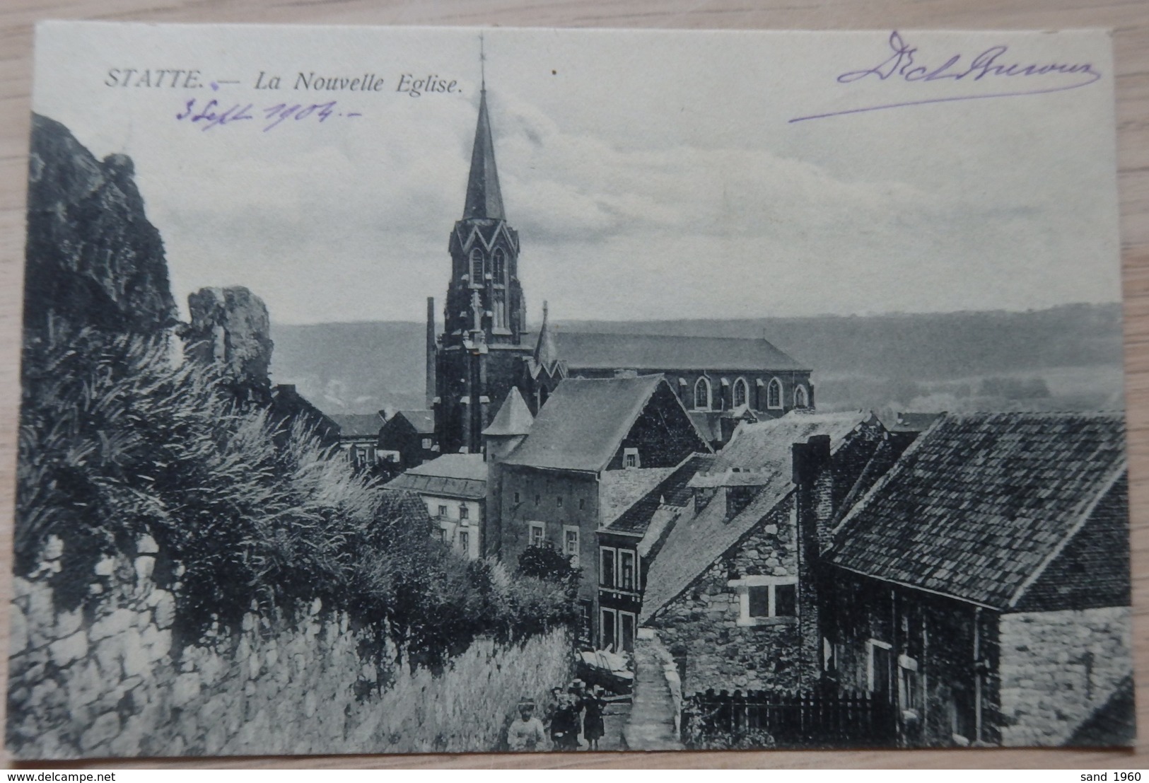 Huy - Statte - La Nouvelle Eglise - Ed: Den Heuvel - Circulé: 1904 - 2 Scans - Huy