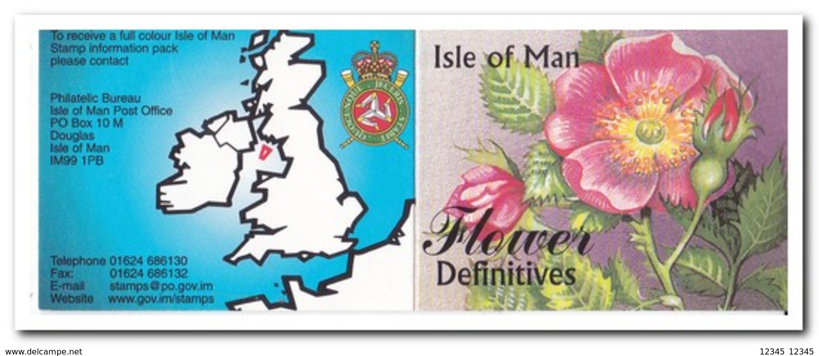 Man 1999, Postfris MNH, Flowers ( Booklet, Carnet ) - Man (Eiland)