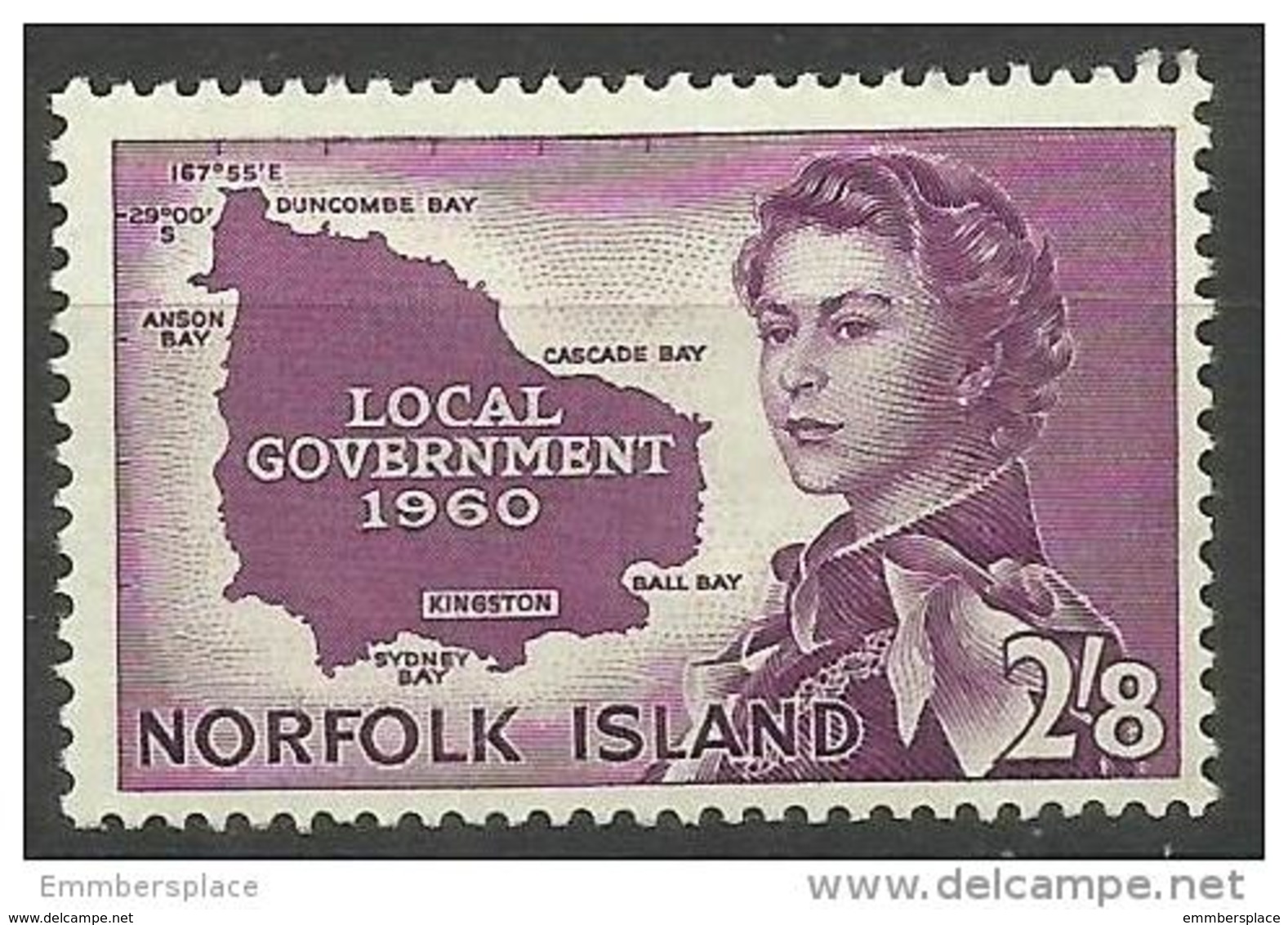 Norfolk Island - 1960 Local Government 2/8d MNH **   SG 40  Sc 42 - Norfolk Island