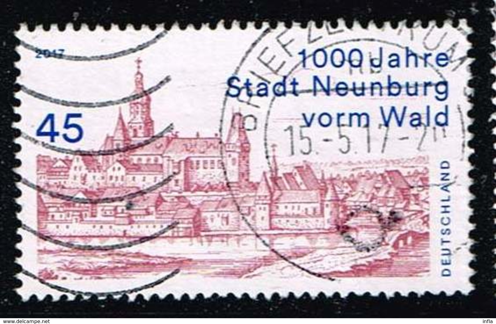 Bund 2017, Michel# 3290 O 1000 Jahre Stadt Neunburg Vorm Wald - Used Stamps