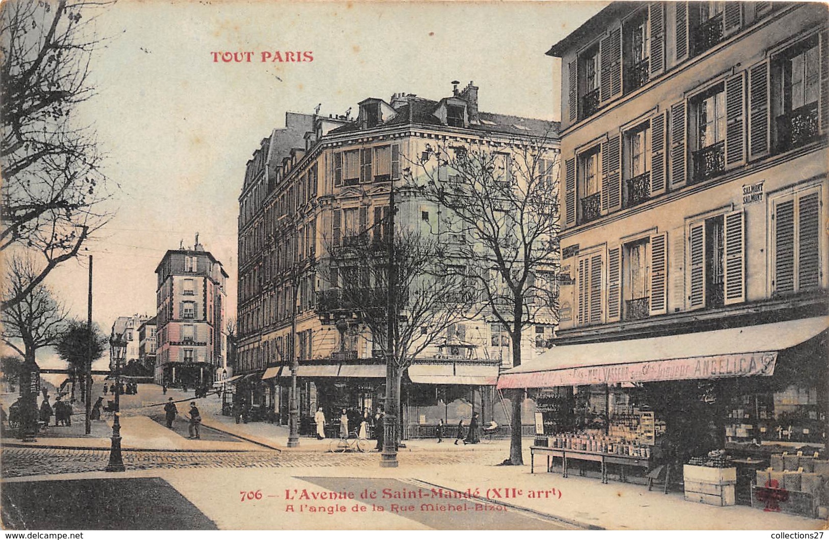 75012-PARIS-TOUT PARIS- L'AVENUE DE SAINT-MANDE A L'ANGLE DE LA RUE MICHEL BIZOT - Arrondissement: 12