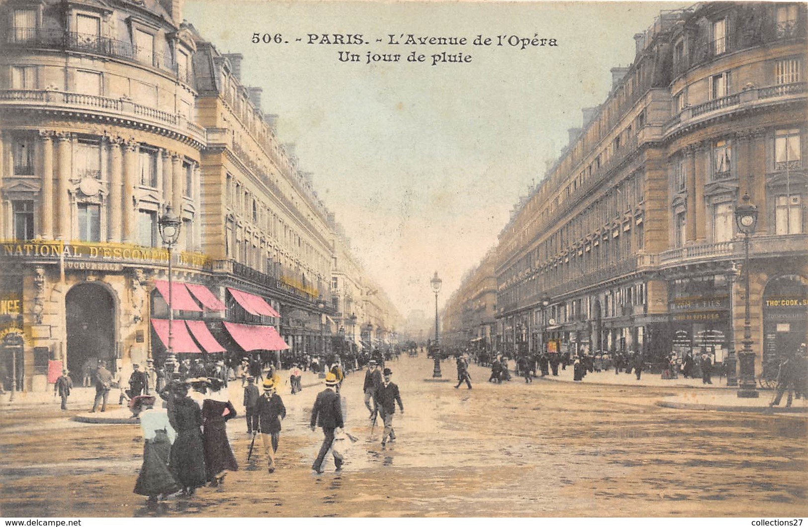 75001-PARIS-L'AVENUE DE L'OPERA UN JOUR DE PLUIE - Arrondissement: 01