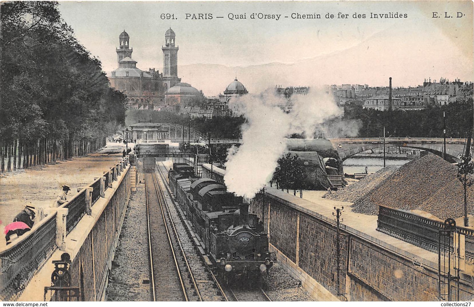 75007-PARIS-QUAI D'ORSAY- CHEMIN DE FER DES INVALIDES - Pariser Métro, Bahnhöfe