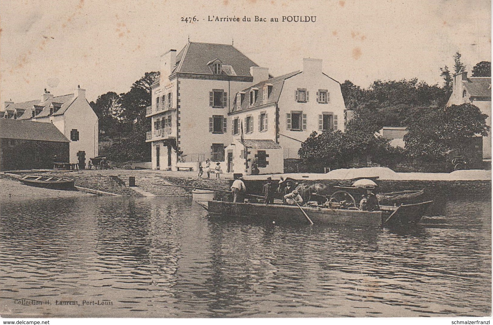 CPA - AK Le Pouldu Arrivée Bac Fähre Ferry A Clohars Carnoet Kernévénas Saint Julien Lorient 29 Finistère Bretagne - Clohars-Carnoët