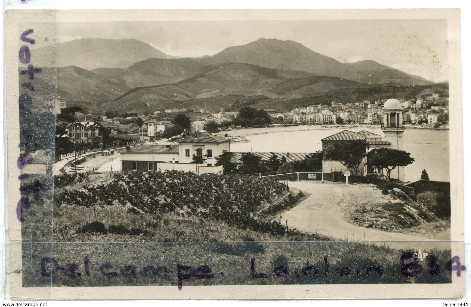 - 107 - BANYULS-sur-MER - La Plage Vers Miramar, Glacée, Cliché Peu Courant,  écrite, TBE, Scans. . - Banyuls Sur Mer