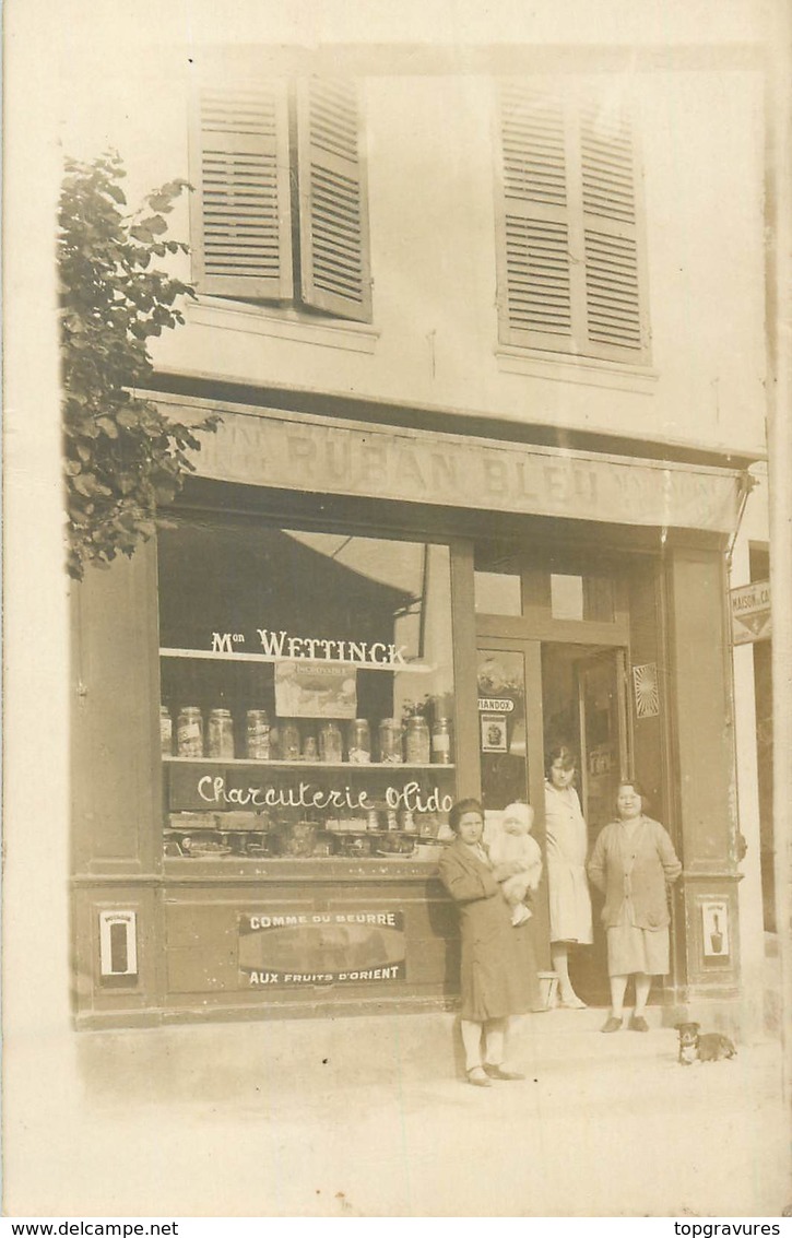 60 CHANTILLY Au RUBAN BLEU Boutique De M WETTINCK Superbe CARTE PHOTO Animée - Chantilly