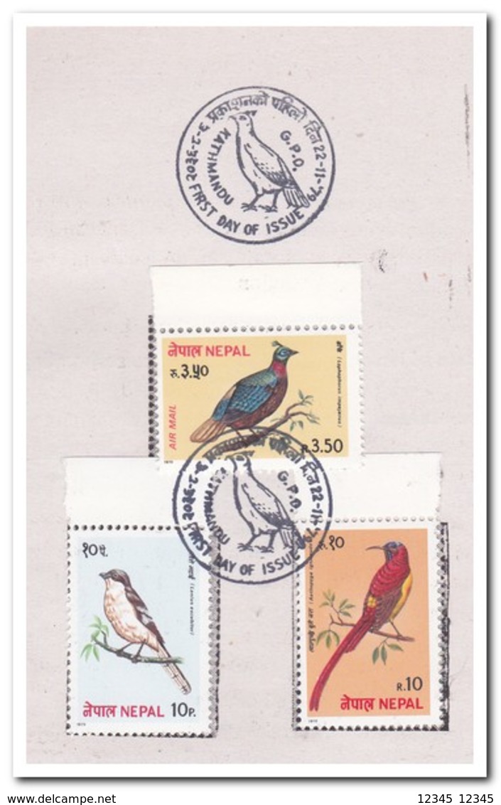 Nepal 1979, Gestempeld USED, Birds ( Folder ) - Nepal