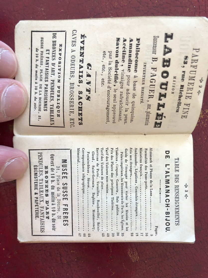 AMANACH-BIJOU 1861 VADE_MECUM Indicateur Contenant Tous Les Renseignements Indispensables Aux étrangers - 1801-1900