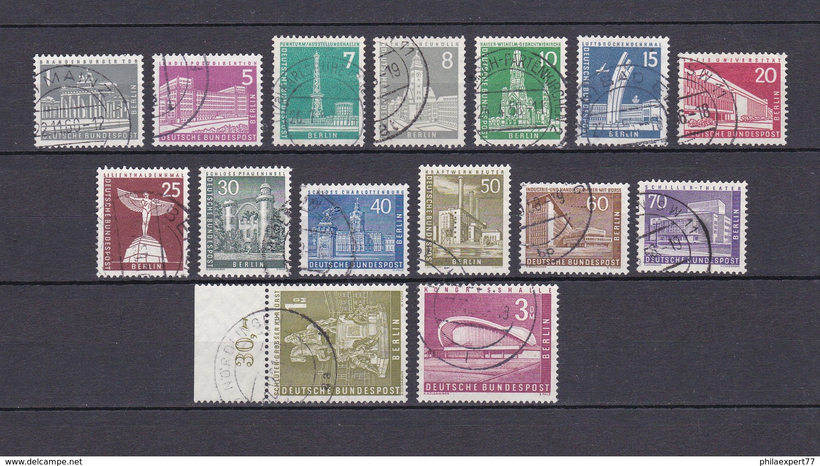 Berlin - 1956/62 - Michel Nr. 140/153 - Gest. - 55 Euro - Gebraucht